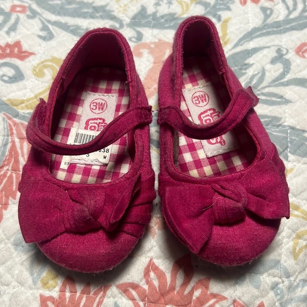 Baby pink shoes
